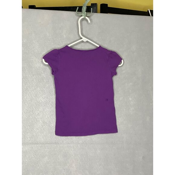 Jumping Beans Girls Purple Rhinestone Fish Shirt Size 7 100 Percent Cotton Short - Picture 2 of 4